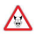 Attention scary clown. Danger circus. Red Caution road sign. Ve