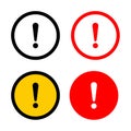 exclamation mark icon attention sign Royalty Free Stock Photo