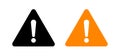 Attention sign, caution exclamation triangle icon, alert warning vector icon. Attention warning sign, danger risk exclamation