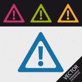 Attention Sign - Colorful Vector Illustration Icons - Isolated On Transparent Background