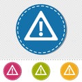 Attention Sign - Colorful Vector Illustration Icons - Isolated On Transparent Background
