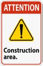 Attention Sign Construction Area