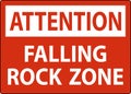 Attention Sign, Falling Rock Zone