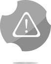 Attention sign icon. Exclamation mark. Hazard warning symbol. Modern UI website button