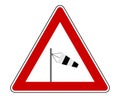 Attention sign with wind cone