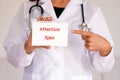 attention span concept. words written in a notebook and physician pointing out its importance Royalty Free Stock Photo
