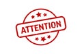 Attention - Stamp, Imprint, Seal Template. Vector Stock Illustration Royalty Free Stock Photo