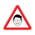 Attention tension. Red road sign danger. Caution Don`t stress Royalty Free Stock Photo