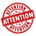 Attention vector stamp Royalty Free Stock Photo