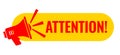 Attention vector web icon