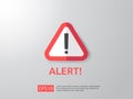 attention warning alert sign with exclamation mark symbol. shield line icon for Internet VPN Security protection Concept vector i