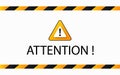 Attention warning banner