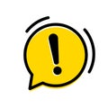 Attention warning exclamation mark vector icon Royalty Free Stock Photo