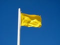 Attention, yellow flag Royalty Free Stock Photo