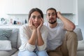 Attentive couple watching movie Royalty Free Stock Photo