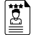 Attested Document Half Glyph Vector Icon which can easily modified .