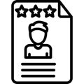 Attested Document Outline Vector Icon that can easily edit or modify .