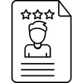 Attested Document Outline Vector Icon that can easily edit or modify . Royalty Free Stock Photo