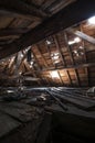 Attic of an abandoned French farm Royalty Free Stock Photo