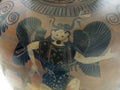 Attic etruscan greek black painted figure pottery cup