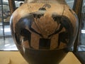 Attic etruscan greek black painted figure pottery cup