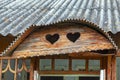 Attic Exterior View of Old House Royalty Free Stock Photo