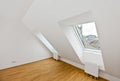Attic flat with wooden floor Royalty Free Stock Photo