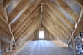 Attic Framing and Joist New Home Construction Royalty Free Stock Photo