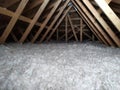 Attic Insulation Top Up, Residential Roof Royalty Free Stock Photo