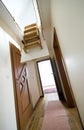 Attic ladder in modern house