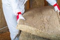 Attic loft insulation Royalty Free Stock Photo