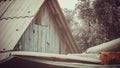 Attic of a medieval house in europe gray unbridled