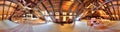 Attic at Sain Aubin estate Royalty Free Stock Photo