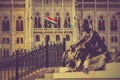 Attila Jozsef (1905-1937), Hungarian poet statue front of the Parliament