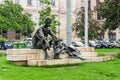 Attila Jozsef statue Kossuth square