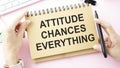 Attitude Changes Everything card in hands