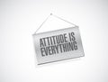 attitude is everything hanging banner sign concept