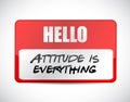 attitude is everything name tag sign concept Royalty Free Stock Photo
