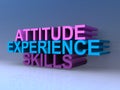 Attitude experience skills Royalty Free Stock Photo