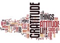 Attitude Of Gratitude Word Cloud Concept