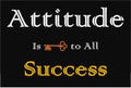 Attitude is key to all success , Quotes for improve productivity , Creative Display , Key to Change people Behavior