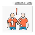 Attitude motivation color icon