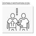 Attitude motivation line icon