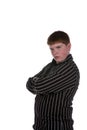 Attitude teen with arms crossed and earring Royalty Free Stock Photo