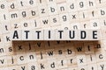 Attitude word concept on cubes