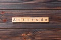 Attitude word made with wooden blocks concept