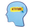 Attitude word in the person head Royalty Free Stock Photo