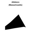 Attleboro outline map Royalty Free Stock Photo