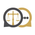 Law Balance And Attorney Monogram Logo Design.