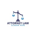 Attorney law scale logo icon template